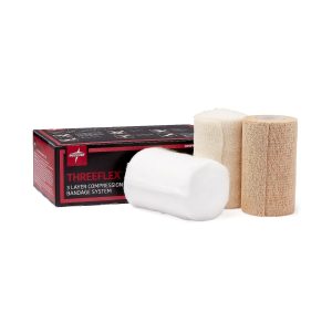 MEDLINE ThreeFlex® Self-adherent / Tape Closure 3 Layer Compression Bandage System MSC4300