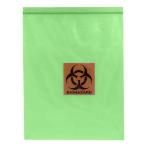 ASP GLOBAL LLC Specimen Transport Bag, Zip Closure, Green Tinted, 12 x 15 Inch Q393