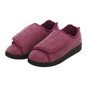 SILVERTS ADAPTIVE LLC Silverts® Women's Double Extra Wide Easy Closure Slippers, Dusty Rose, Size 10 SV15100_SVDRB_10