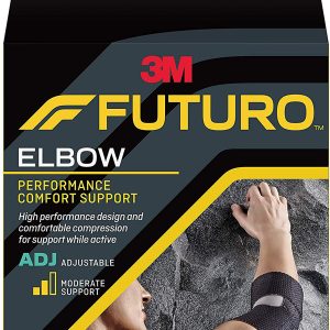 3M COMPANY 3M Futuro Elbow Support, Left or Right Elbow, Black, One Size 01038ENR