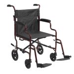 DRIVE DEVILBISS HEALTHCARE drive™ Bariatric Heavy-Duty Transport Chair, Black with Red Finish BTR22-R