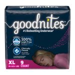 KIMBERLY CLARK GoodNites® Bedwetting Underwear, Extra Large for Girls weighing 95 – 140 lbs. 55593