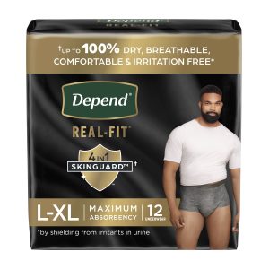 KIMBERLY CLARK Depend® Real Fit® Underwear for Men, Large/X-Large 55427