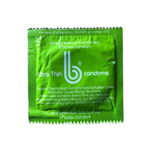 B OPTIMA HEALTH LLC Ultra Thin B® Lubricated Latex Condom 01-01-009