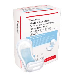 CARDINAL Sure Care™ Bladder Control Pads, Moderate Absorbency, 4 x 10.75 Inch 1110B