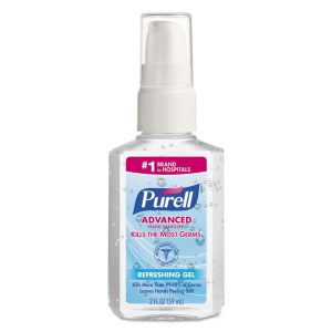 GOJO Purell® Advanced Hand Sanitizer 70% Ethyl Alcohol Gel, 2-ounce Pump Bottle 9606-24