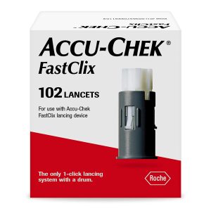 ROCHE DIABETES CARE Accu-Chek FastClix Lancet, 30 Gauge, Preloaded Safety Drum, Track System 05360145001