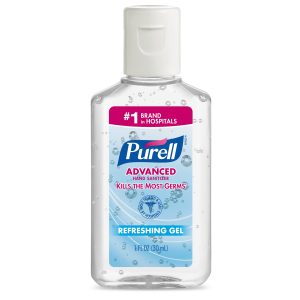GOJO Purell® Advanced Hand Sanitizer 70% Ethyl Alcohol Gel, 1-ounce Bottle 3901-2C-250