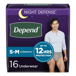 KIMBERLY CLARK Depend® Night Defense® Absorbent Underwear for Men, Small/Medium 55156