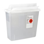 CARDINAL In-Room™ Multi-purpose Sharps Container, 3 Gallon, 13.75 x 16.25 x 6 Inch 85221