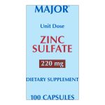 MAJOR PHARMACEUTICALS Major® 220-mg Zinc Sulfate Capsules 20555004000