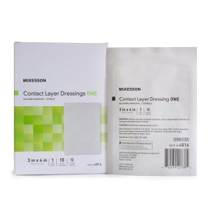 MCKESSON BRAND McKesson Silicone Wound Contact Layer Dressing, 3 x 4 Inch 4816