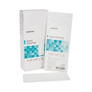 MCKESSON BRAND McKesson White Adhesive Dressing, 4 x 10 Inch 16-89041