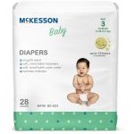 MCKESSON BRAND McKesson Baby Diapers, Size 3 for Babies weighing 16 – 28 lbs. BD-SZ3
