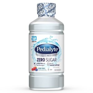 ABBOTT NUTRITION Pedialyte® Zero Sugar Electrolyte Water Drink, Berry Frost, 1 liter bottle 67966