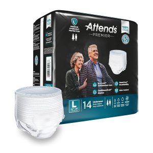 ATTENDS HEALTHCARE PRODUCTS Attends® Premier Underwear, Heavy Absorbency, Large, 44 to 58 Inch Waist/Hip ALI-UW30S