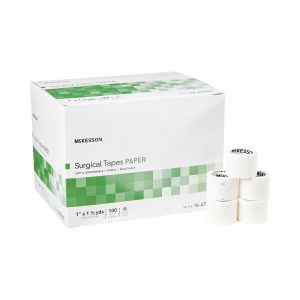 MCKESSON BRAND McKesson Paper Medical Tape, 1 Inch x 1-1/2 Yard, White 16-47310S