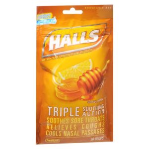 CADBURY ADAMS USA Halls® Honey Lemon Flavor Cold and Cough Relief 31254662869