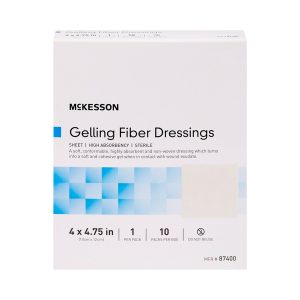 MCKESSON BRAND McKesson Gelling Fiber Wound Dressing, 4 x 4-3/4 Inch 87400
