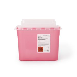 MCKESSON BRAND McKesson Prevent® Two-Piece Sharps Container, 5.4 Quart, 11 x 12 x 4-3/4 Inch 2269