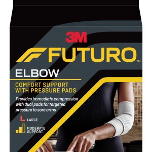 3M COMPANY 3M Futuro Comfort Elbow Support, Pressure Pads, Breathable, Elastic, Large 47863ENR