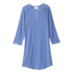 SILVERTS ADAPTIVE LLC Silverts® Shoulder Snap Patient Exam Gown, Small, Blue SV330_SV15_S