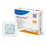 HARTMANN Zetuvit® Plus Silicone Border Super Absorbent Dressing, 4 x 4 Inch 413901
