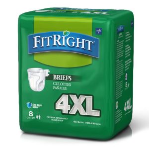 MEDLINE FitRight™ Plus Anti-Leak Guard Briefs, Bariatric Adult, 4X-Large BARIBRIEF