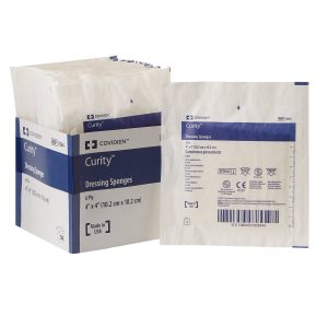 CARDINAL Curity™ Sterile Nonwoven Sponge, 4 x 4 Inch, 6-Ply 7084-