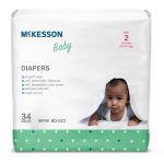 MCKESSON BRAND McKesson Baby Diaper, Size 2 for Babies weighing 2 to 18 lbs. BD-SZ2