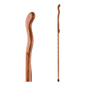 MABIS HEALTHCARE Brazos™ Twisted Oak Ergonomic Fitness Handcrafted Walking Stick, 48-Inch, Tan 602-3000-1089