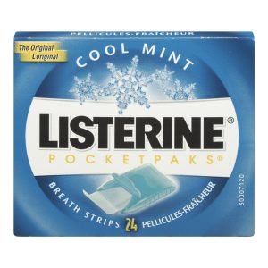J & J SALES Listerine® PocketPaks® Breath Strips, Cool Mint 01254743310