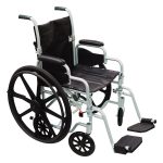 DRIVE DEVILBISS HEALTHCARE drive™ Poly-Fly High Strength Lightweight Wheelchair, Black with Silver Finish TR18