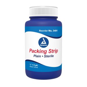dynarex® Nonimpregnated Wound Packing Strip, ¼ Inch x 5 Yard 3401