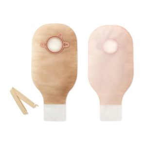 HOLLISTER New Image™ 2-Piece Ultra-Clear Ostomy Pouch, Pre-cut to Fit 57 mm Stomas, Red 18173
