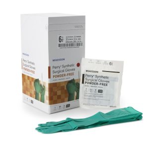 MCKESSON BRAND McKesson Perry® Performance Plus Polychloroprene Surgical Glove, Size 6.5, Green 20-2565N