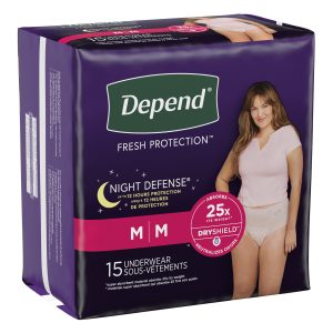 KIMBERLY CLARK Depend® Night Defense® Women's Absorbent Underwear, Medium 51703