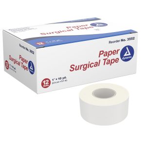 dynarex® Paper Medical Tape, 1 Inch x 10 Yard, White 3552