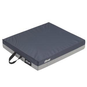 DRIVE DEVILBISS HEALTHCARE Gel "E" Seat Cushion, Gel / Foam, 16 x 16 x 3 Inch, Blue 14891