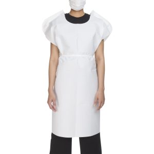 MCKESSON BRAND McKesson Patient Exam Gown, One Size Fits Most, White 18-846