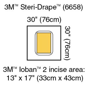 SOLVENTUM CORPORATION 3M™ Steri-Drape™ Sterile Large Pouch Surgical Drape, 30 x 30 Inch 6658