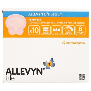 SMITH & NEPHEW Allevyn Life Sacrum Foam Dressing, 17.2 x 17.5 Centimeters 66801306