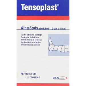 BSN MEDICAL Tensoplast® No Closure Elastic Adhesive Bandage, 4 Inch x 5 Yard 02601002