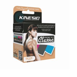 FABRICATION ENTERPRISES Kinesio® Tex Classic Cotton Kinesiology Tape, 2 Inch x 4-2/5 Yard, Beige 24-4890