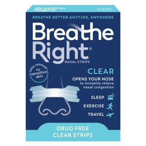 FOUNDATION CONSUMER HEALTHCARE LLC Breathe Right Nasal Strips Clear for Sensitive Skin, Large 81007180005