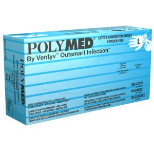 VENTYV Polymed® Latex Exam Glove, Large, Ivory PM104