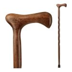 MABIS HEALTHCARE Brazos™ Twisted Walnut Cane with T-Handle, 37-Inch Height 502-3000-0281