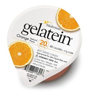 MEDTRITION/NATIONAL NUTRITION Gelatein® 20 Orange High Protein Gelatin, 4-ounce cup 11691