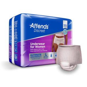 ATTENDS HEALTHCARE PRODUCTS Attends® Discreet Women's Underwear, Level 5, Large ADUF30