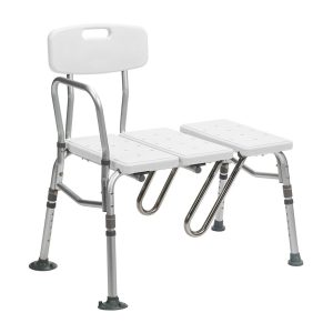 DRIVE DEVILBISS HEALTHCARE Splash Defense™ Knocked Down Bath Transfer Bench, 17½ – 22½ Seat Height RTL12032KDR